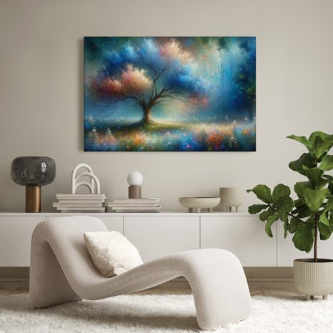 OBRAZ MAGICKÝ STROM ŽIVOTA V MLZE - OBRAZY STROMY ŽIVOTA - OBRAZY