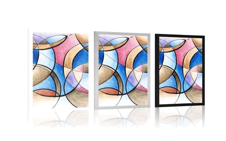 PLAKAT APSTRAKTNA CRTEŽ OBLIKA - APSTRAKTNI I S UZORKOM - PLAKATI