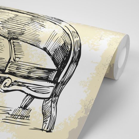 SELBSTKLEBENDE TAPETE LUXURIÖSER VINTAGE-SESSEL - SELBSTKLEBENDE TAPETEN - TAPETEN