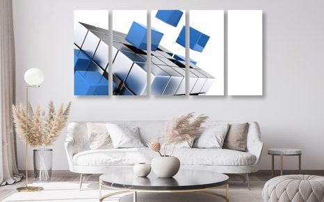 QUADRI 5 PEZZI – CUBO STRATEGICO - QUADRI DI NATURE MORTE - STAMPE E QUADRI