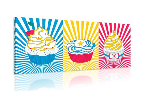 OBRAZ POP ART CUPCAKES - POP ART OBRAZY - OBRAZY