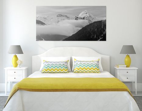 KÉP TÉLI TÁJ FEKETE FEHÉRBEN - FEKETE-FEHÉR KÉPEK - KÉPEK