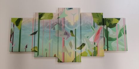 5-DÍLNÝ OBRAZ ABSTRAKTNÍ RÁJ - ABSTRAKTNÍ OBRAZY - OBRAZY