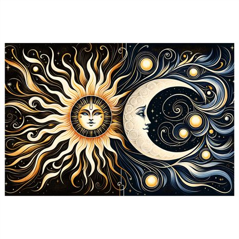 OBRAZ SLUNCE A LUNA - OBRAZY MĚSÍC - OBRAZY