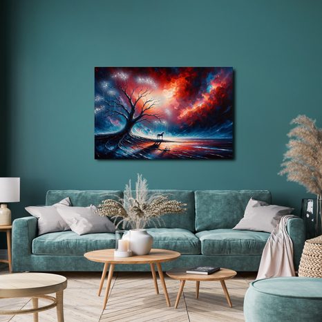 OBRAZ MAGICKÝ STROM ŽIVOTA V NOCI - OBRAZY STROMY ŽIVOTA - OBRAZY