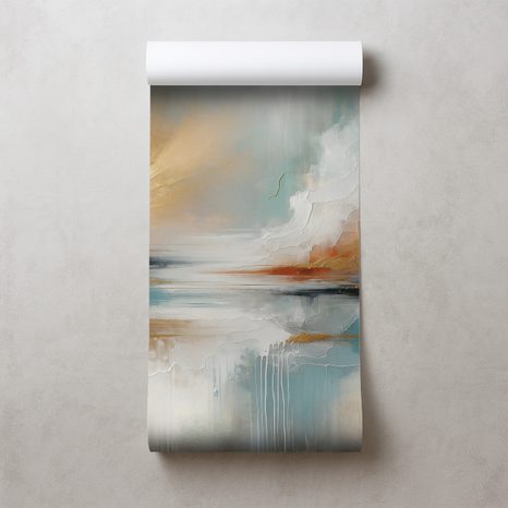 TAPETA ABSTRAKTNÍ ZLATÉ A MODRÉ TÓNY - ABSTRAKTNÍ TAPETY - TAPETY