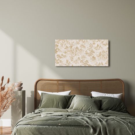 TABLEAU SUR TOILE – PAYSAGE DÉCORATIF AUX PAGODES - TABLEAUX FENG SHUI - TABLEAUX