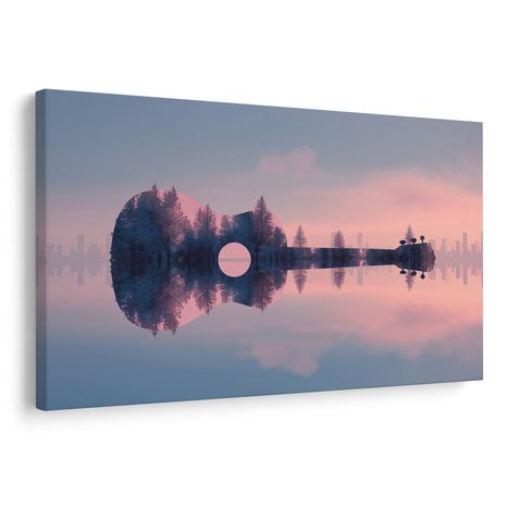 WANDBILD NATUR IN GITARRENKLÄNGEN - MUSIKBILDER - BILDER