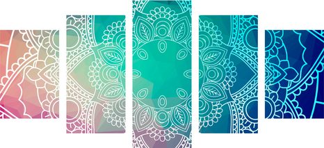 КАРТИНИ ОТ 5 ЧАСТИ – ПАСТЕЛНА МАНДАЛА - ФЪН ШУЙ КАРТИНИ - КАРТИНИ