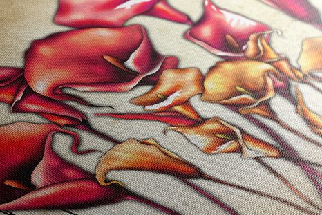 OBRAZ ČERVENÉ KVĚTY KALY - ABSTRAKTNÍ OBRAZY - OBRAZY