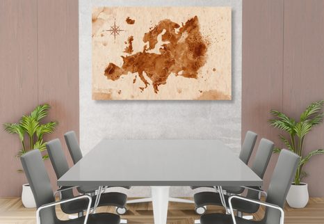 DECORATIVE PINBOARD RETRO MAP OF EUROPE - PICTURES ON CORK - 🔥 TOTAL SALE 🔥