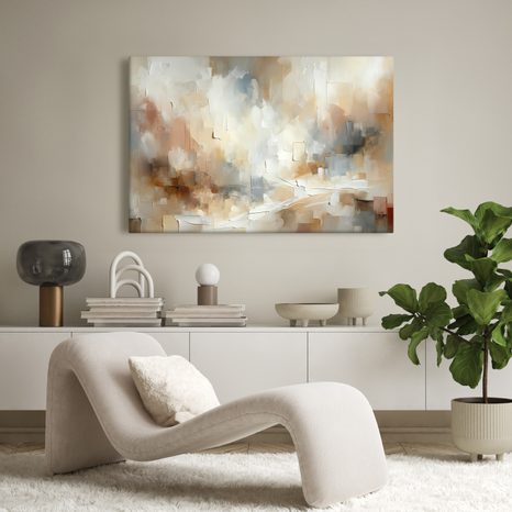 KÉP FINOM BÉZS ABSZTRAKCIÓ - ABSZTRAKT KÉPEK - KÉPEK