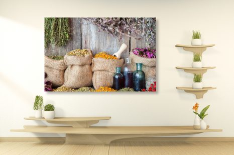 QUADRO SU TELA – ERBE MEDICINALI - QUADRI DI CIBI E BEVANDE - STAMPE E QUADRI