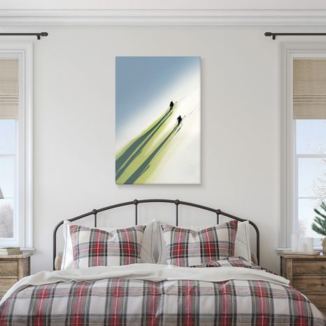 OBRAZ ZIMNÍ STOPY NA SNĚHU - VÁNOČNÍ A ZIMNÍ OBRAZY - PICTURES