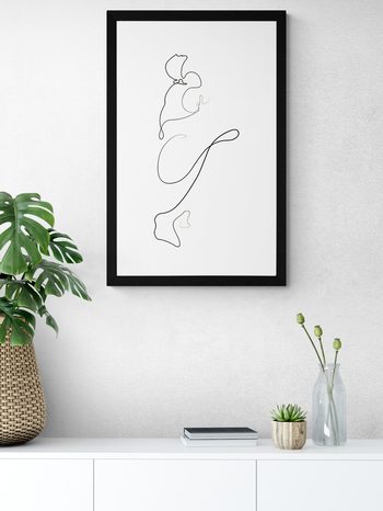 PLAKAT S PASPARTUJEM ZANIMIVE LINIJE - MOTIVI IZ NAŠE DELAVNICE - PLAKATI