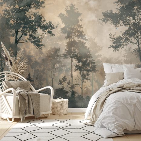 TAPETA GOZDNA MEGLA V SIVIH TONIH - TAPETE GOZD - TAPETE