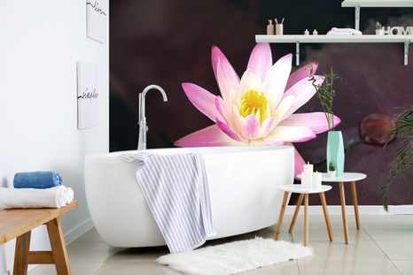 TAPETA RŮŽOVÉ LEKNÍN - TAPETY KVĚTINY - TAPETY