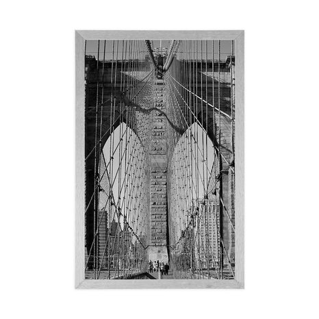 POSTER – PONTE DI MANHATTAN A NEW YORK IN BIANCO E NERO - NERO E BIANCO - POSTER