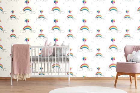 TAPETA DUHOVÉ DEŠTNÍKY - DĚTSKÉ TAPETY - TAPETY