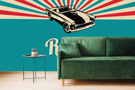 SAMOLEPÍCÍ TAPETA V RETRO STYLU - SAMOLEPÍCÍ TAPETY - TAPETY