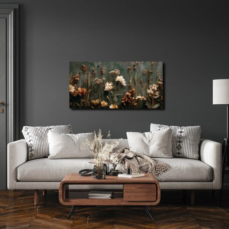WANDBILD VINTAGE BLUMEN-ELEGANZ - BILDER BLUMEN - BILDER