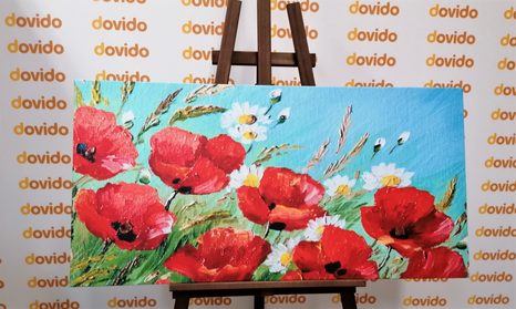 OBRAZ ČERVENÉ MÁKY V POLI - OBRAZY KVĚTŮ - OBRAZY