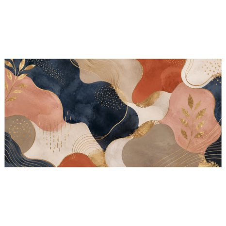 TABLEAU SUR TOILE – FORMES MODERNES EN OR - IMAGES FORMES ABSTRAITES - TABLEAUX