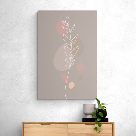 OBRAZ MINIMALISTICKÝ LIST NO2 - OBRAZY ABSTRAKTNÉ TVARY - OBRAZY