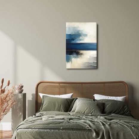 WANDBILD HARMONIE DER FARBEN ZWISCHEN HIMMEL UND WASSER - WANDBILDER ABSTRAKTE FORMEN - BILDER