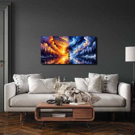 OBRAZ MAGICKÝ STROM ŽIVOTA V KRAJINĚ - OBRAZY STROMY ŽIVOTA - OBRAZY