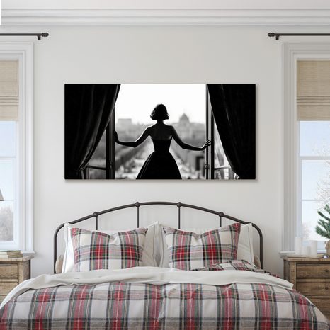 OBRAZ ELEGANCE A VÝHLED NA MĚSTO - OBRAZY ŽENY - OBRAZY
