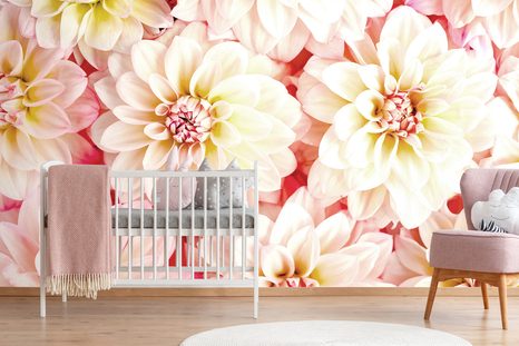 SELBSTKLEBENDE FOTOTAPETE BLÜTEN DER DAHLIE IN PASTELLFARBEN - SELBSTKLEBENDE TAPETEN - TAPETEN