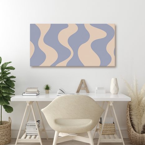 TABLEAU SUR TOILE – ONDULATIONS PASTEL AU STYLE MODERNE - IMAGES FORMES ABSTRAITES - TABLEAUX
