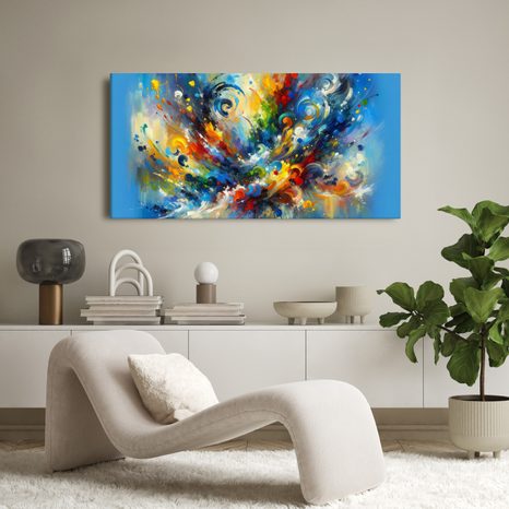 OBRAZ DYNAMICKÉ BAREVNÉ PROUDY - ABSTRAKTNÍ OBRAZY - OBRAZY