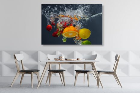 OBRAZ OVOCE VE VODĚ - OBRAZY JÍDLA A NÁPOJE - OBRAZY