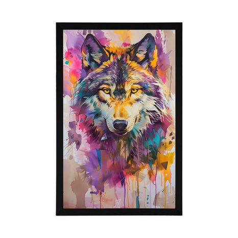 POSTER WOLF ALS GEMÄLDE-NACHAHMUNG - WÖLFE - POSTER