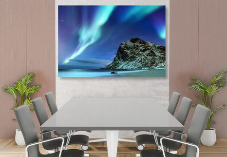 OBRAZ POLÁRNÍ ZÁŘE V NORSKU - OBRAZY PŘÍRODY A KRAJINY - OBRAZY