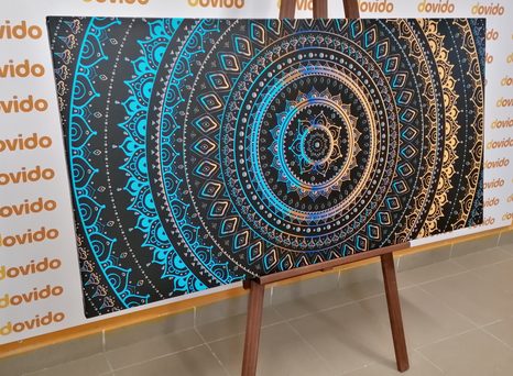 OBRAZ MANDALA SE VZOREM SLUNCE - OBRAZY FENG SHUI - OBRAZY