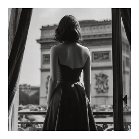 OBRAZ POHLED NA MĚSTO Z OKNA - OBRAZY ŽENY - OBRAZY