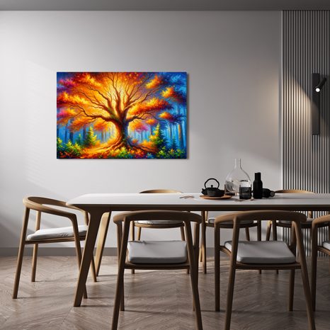 OBRAZ MAJESTÁTNÍ STROM ŽIVOTA V LESE - OBRAZY STROMY ŽIVOTA - OBRAZY