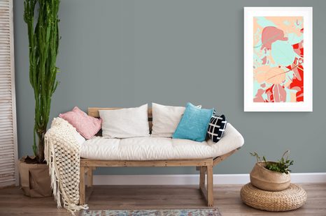 POSTER MIT PASSEPARTOUT BUNTE BLÄTTER - MOTIVE AUS UNSERER WERKSTATT - POSTER