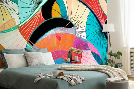 SAMOLEPÍCÍ TAPETA PESTROBAREVNÁ ABSTRAKCE - SAMOLEPÍCÍ TAPETY - TAPETY