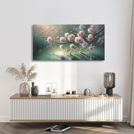 OBRAZ ROZKVETLÁ SAKURA - OBRAZY KVĚTŮ - OBRAZY