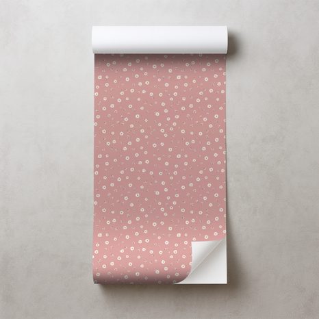 SAMOLEPÍCÍ TAPETA RŮŽOVÉ DROBNÉ KVÍTKY - VZOROVANÉ TAPETY - TAPETY