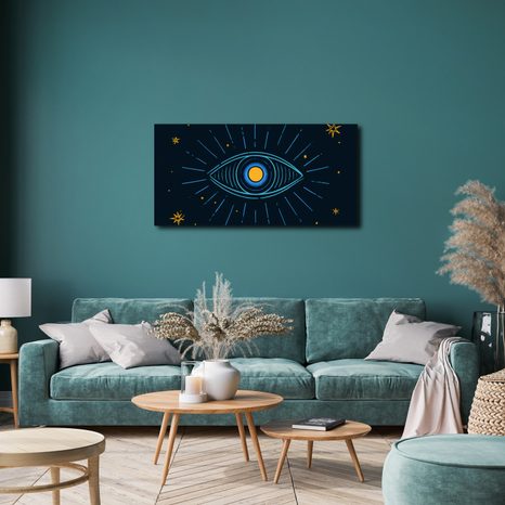 TABLEAU SUR TOILE – ŒIL COSMIQUE RAYONNANT - TABLEAUX PAR THÈME - TABLEAUX