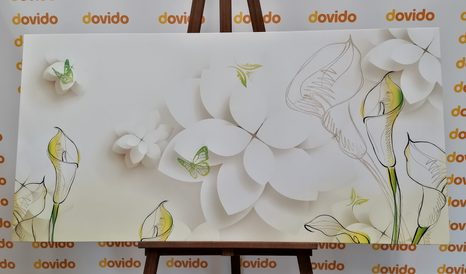 КАРТИНА НА ПЛАТНО – АБСТРАКТНИ ЦВЕТЯ - АБСТРАКТНИ КАРТИНИ - КАРТИНИ