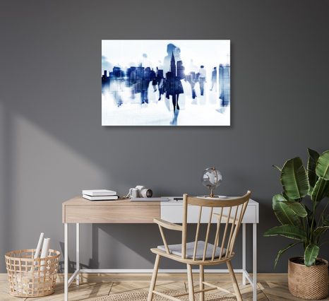 OBRAZ SILUETY LIDÍ VE VELKOMĚSTĚ - OBRAZY LIDÍ - OBRAZY