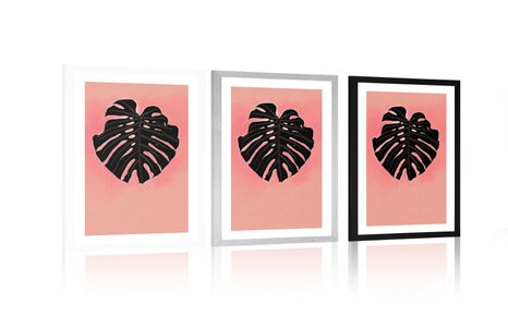 POSTER – FOGLIA NERA DI MONSTERA - MOTIVI DALLA NOSTRA OFFICINA - POSTER