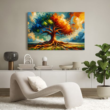 WANDBILD BAUM DES LEBENS IN HERBSTFARBEN - BILDER BÄUME DES LEBENS - BILDER