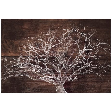 TAPETA KORUNA STROMU NA DŘEVĚNÉM PODKLADU - TAPETY PŘÍRODA - TAPETY